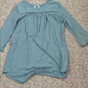 A blue long sleeve shirt from Old Navy.